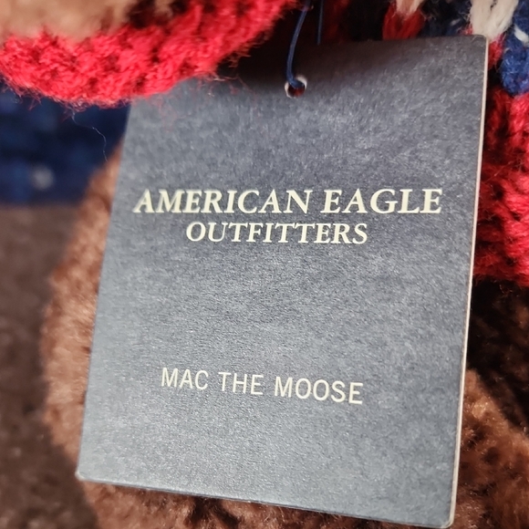 NWT. American Eagle Outfitters Mac The Moose with Red Sweater and White Backpack - Picture 3 of 15